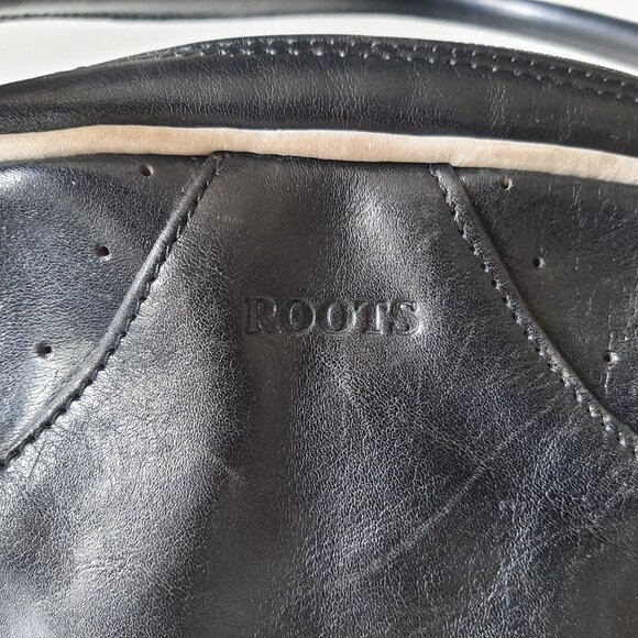 Roots Leather Bowler Bag / Handbag - Made in Canada - Vintage 2000's. - Picture 3 of 10